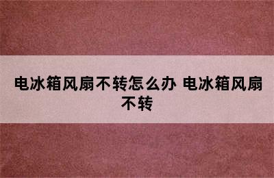 电冰箱风扇不转怎么办 电冰箱风扇不转